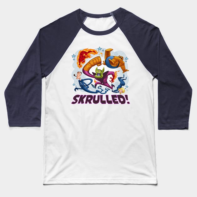 SKRULLED! Baseball T-Shirt by TomMcWeeney